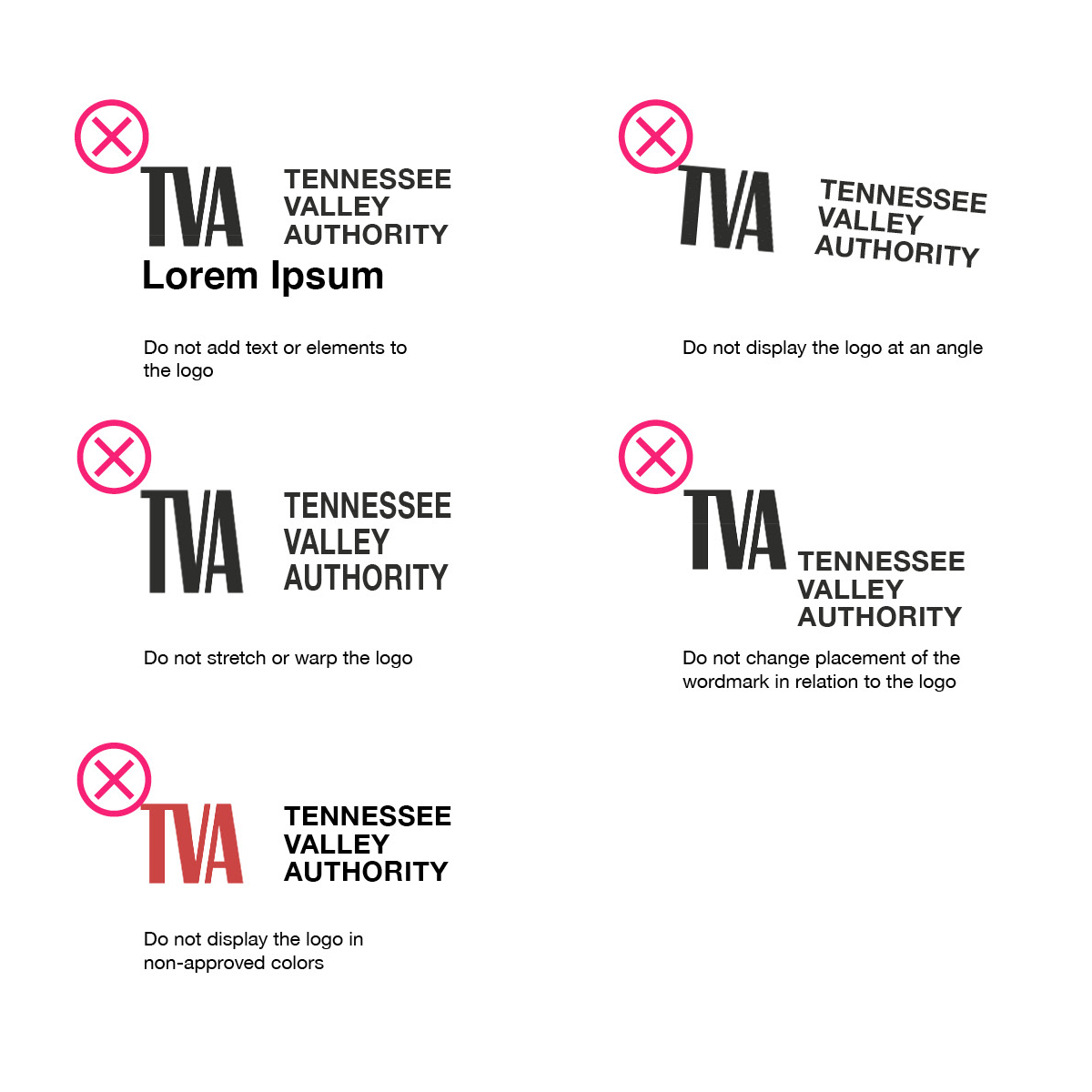 TVA Logo Incorrect Use