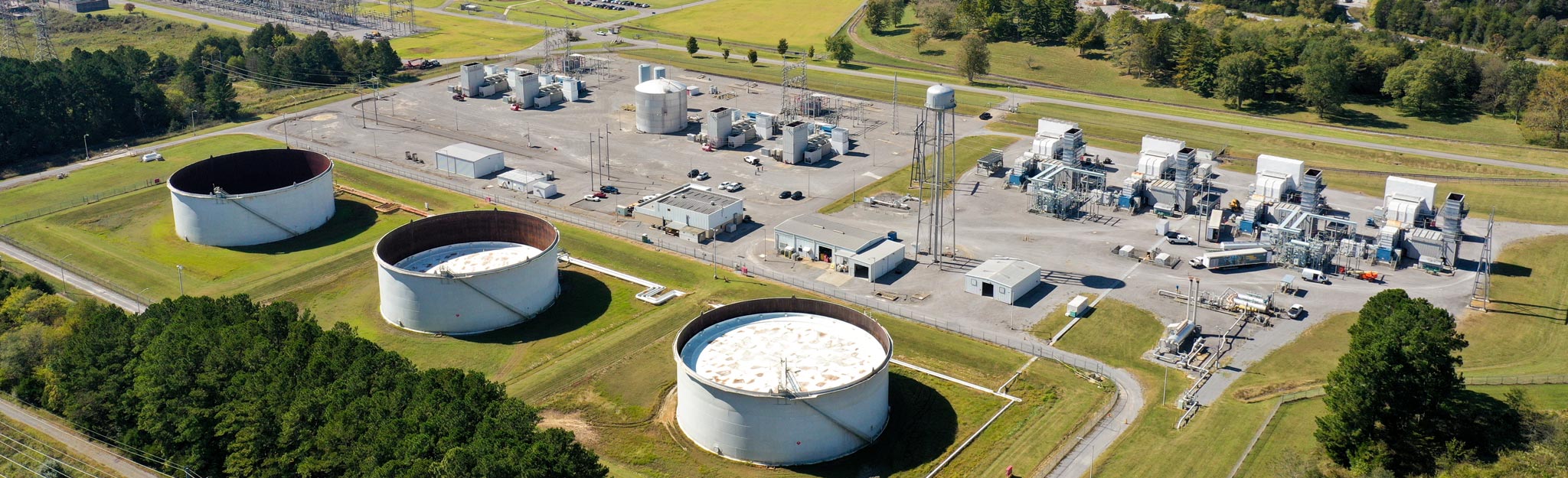 aerial view of plant