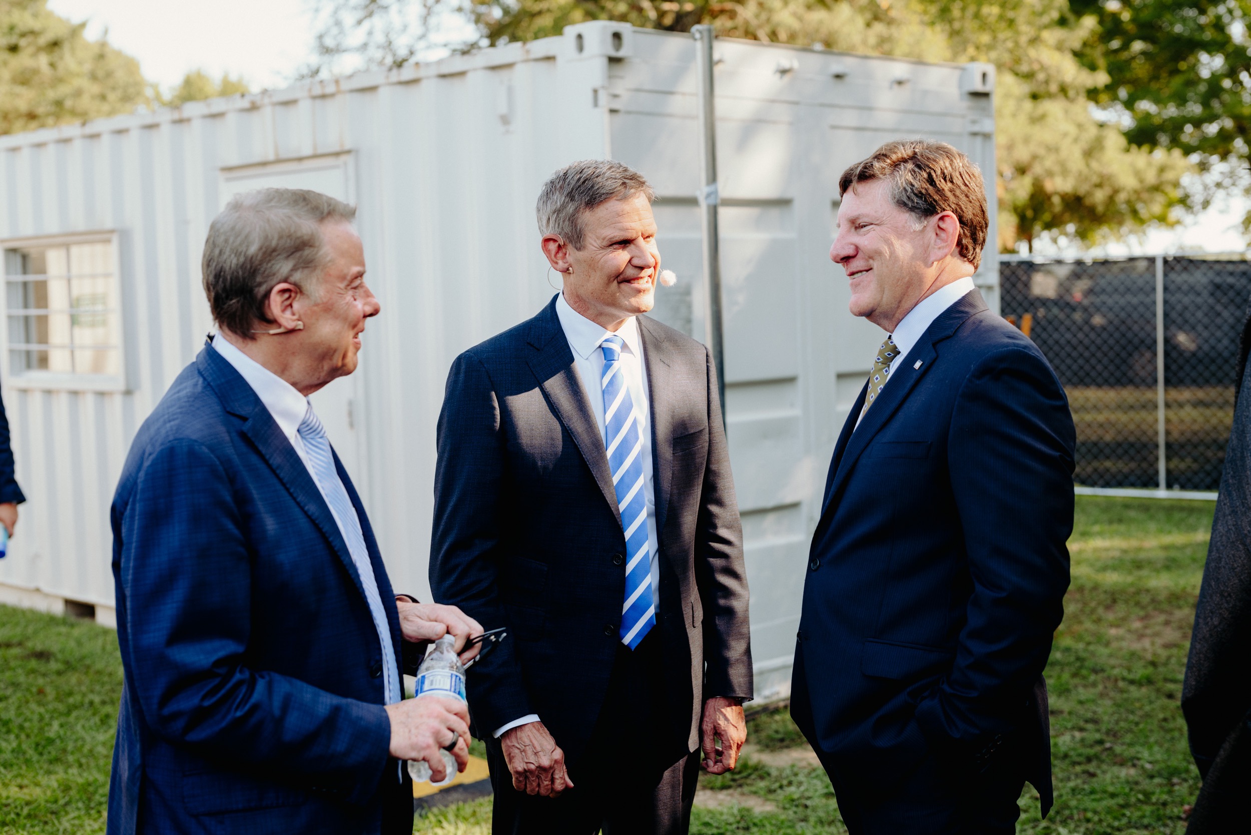 Left to Right: Ford Motor Company Executive Chair Bill Ford, Tennessee Governor Bill Lee and TVA President and CEO Jeff Lyash announce the largest capital investment project in the history of Tennessee.