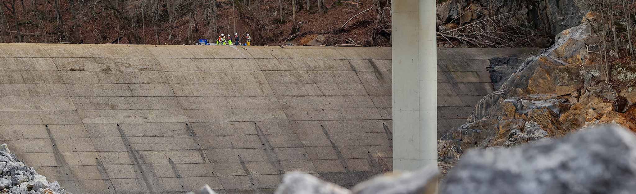 Nolichucky Dam Crew makes minor repairs to Nolichucky Dam