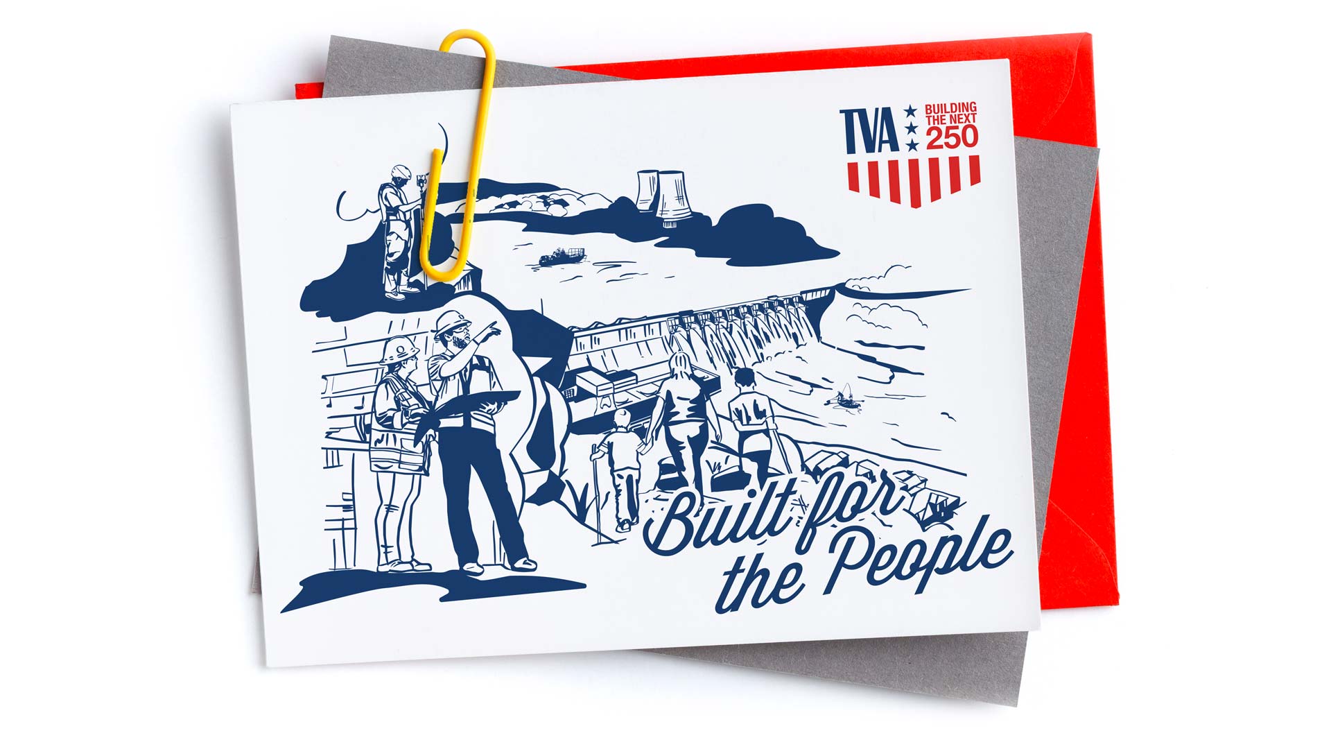 TVA Building the Next 250 Postcard | Built for the People