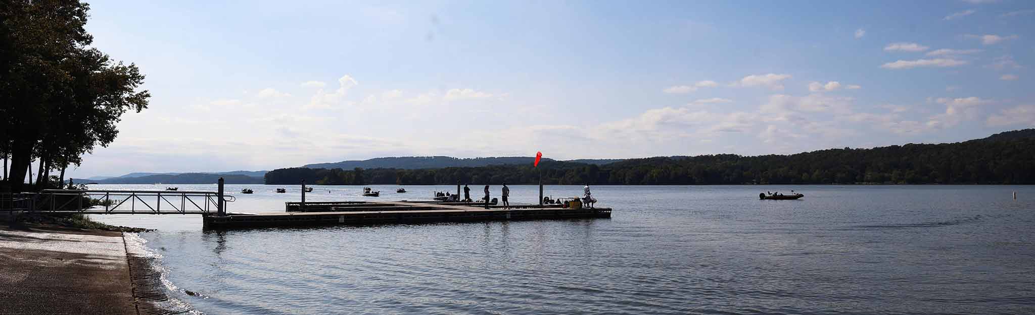 Dock on Guntersville Reservoir in Alabama during Ultimate Angler fishing competition