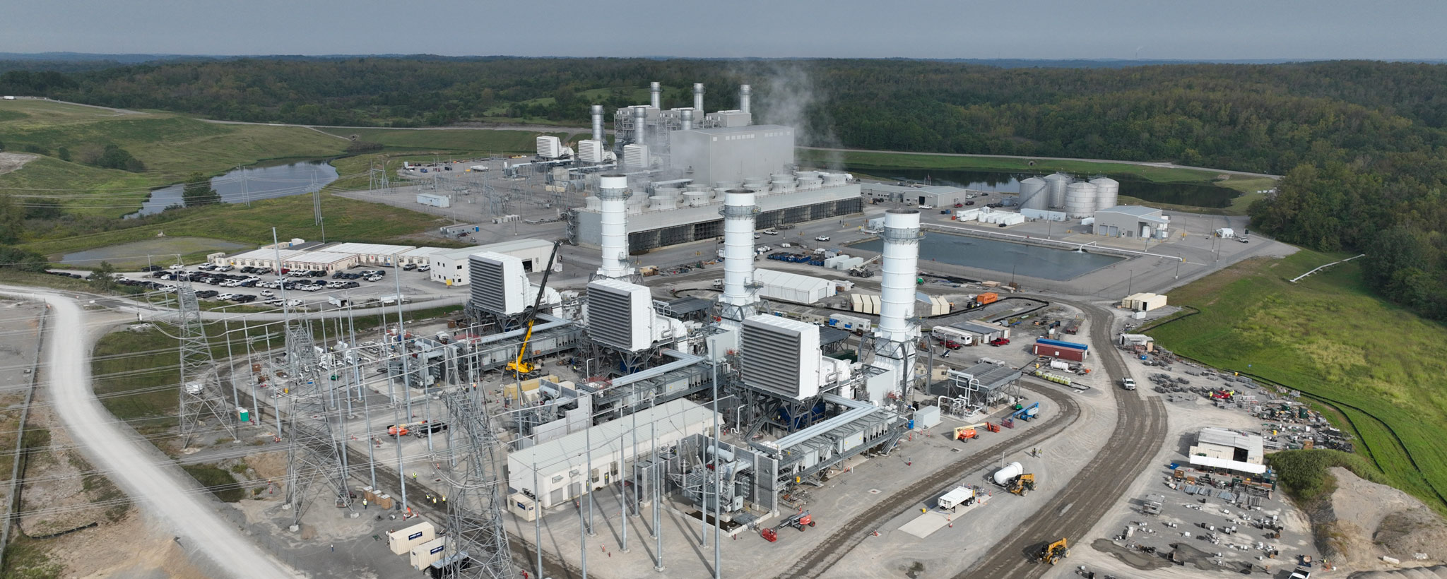 An aerial view of Paradise Combined Cycle Plant in Drakesboro, Kentucky.