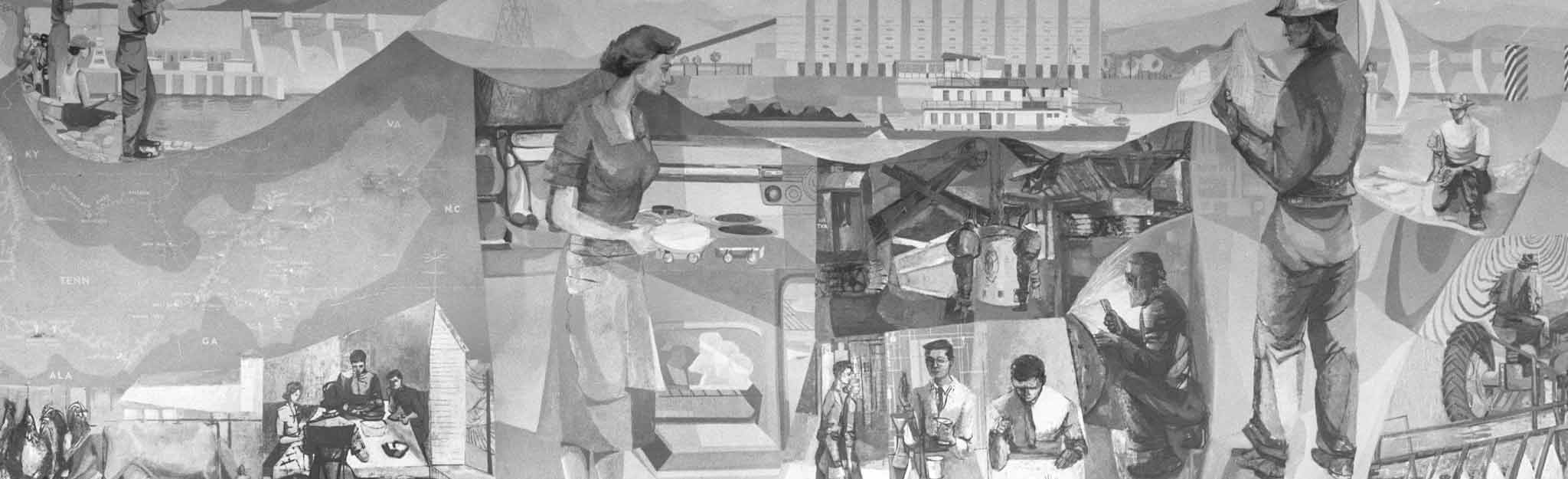 Mural at Fort Patrick Henry Dam in Kingsport, Tennessee