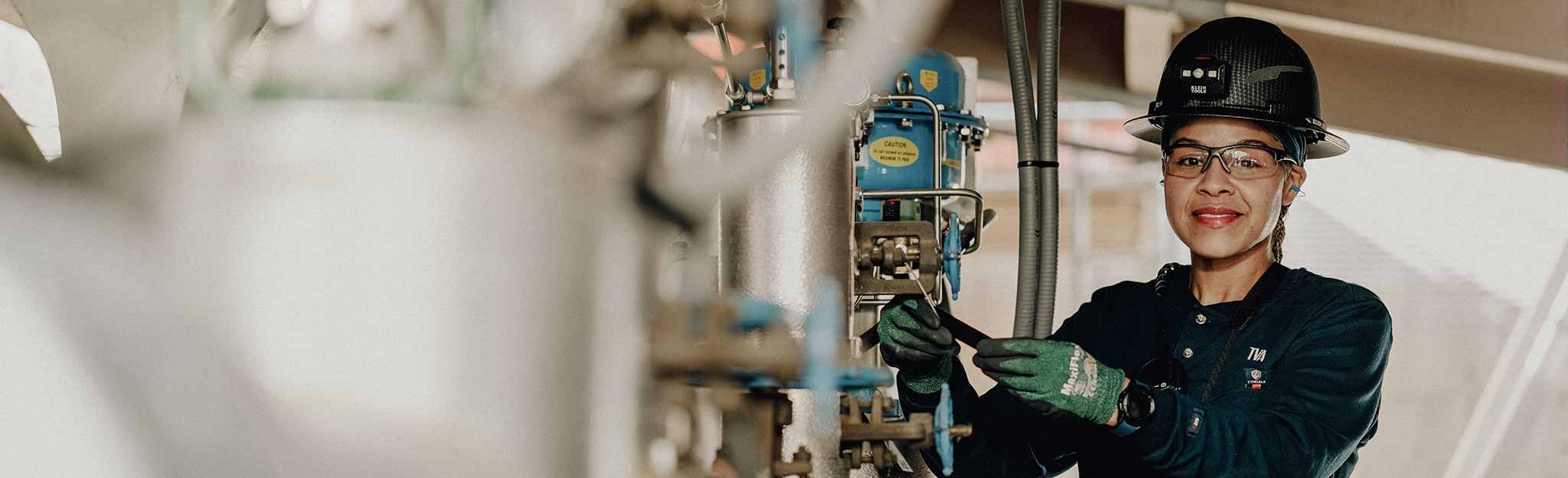 Cassidy Chandler, TVA operations technician at Southaven Combined Cycle Plant in Mississippi