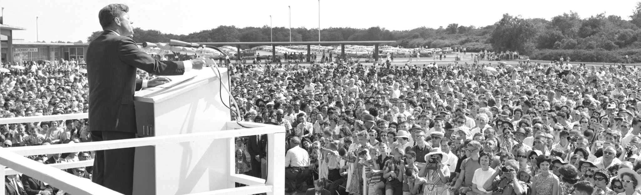 President John F. Kennedy speaks at TVA's 30th anniversary in 1963.
