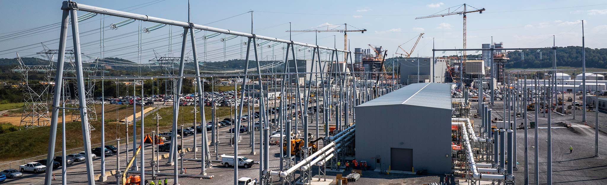 A 500-KV TVA switchyard in Cumberland City, Tennessee