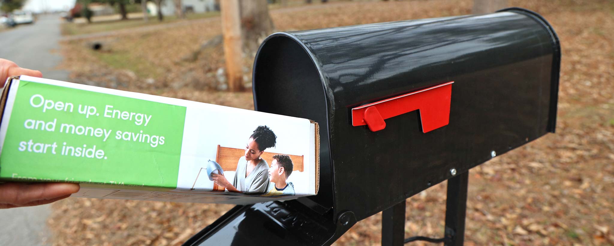 DIY Home Energy Assessment kit A DIY Home Energy Assessment kit placed in a mailbox