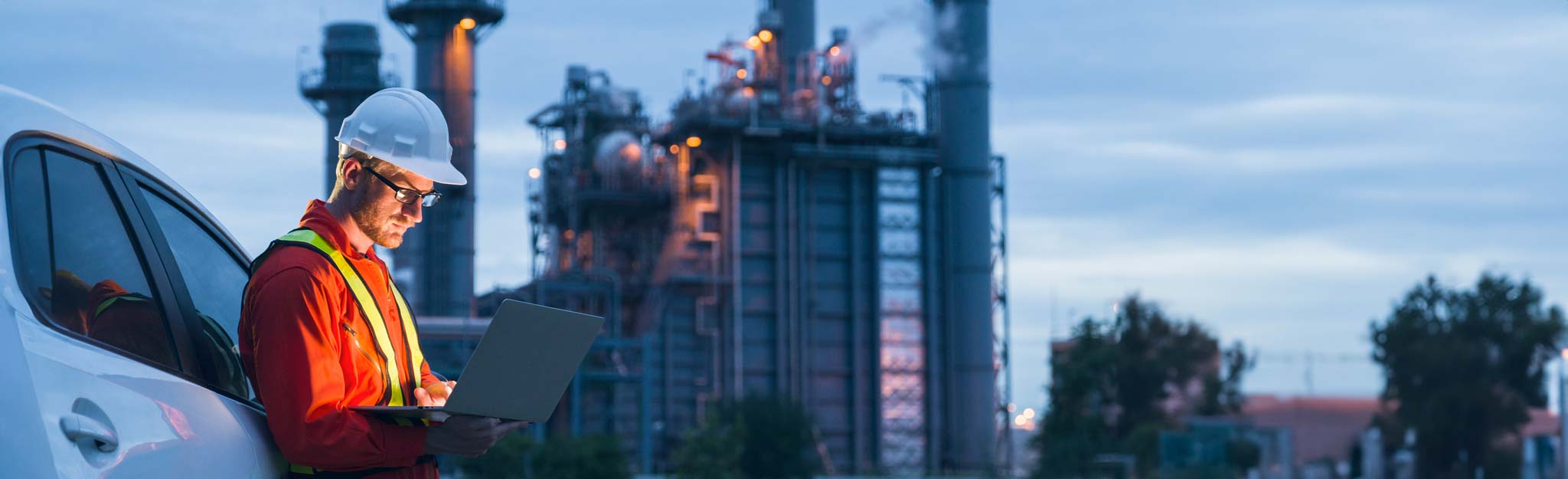 Worker at power plant