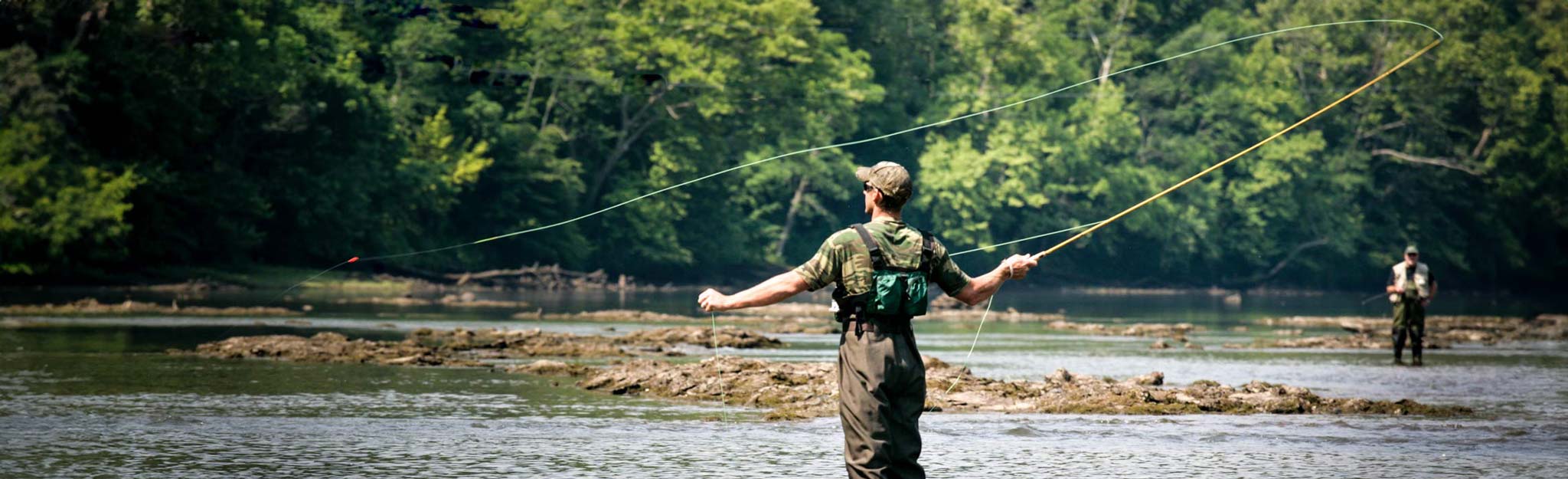 fly fisherman cvasting