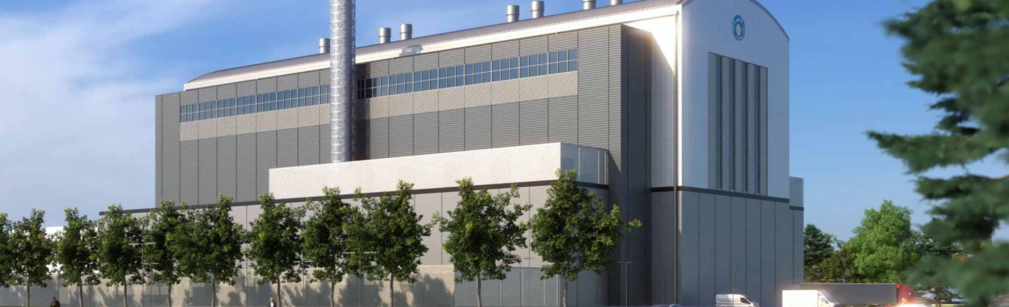 Rendering of the Hermes 2 advanced nuclear facility.