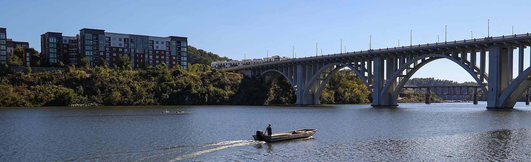 Boat on Tennessee River in Knoxville