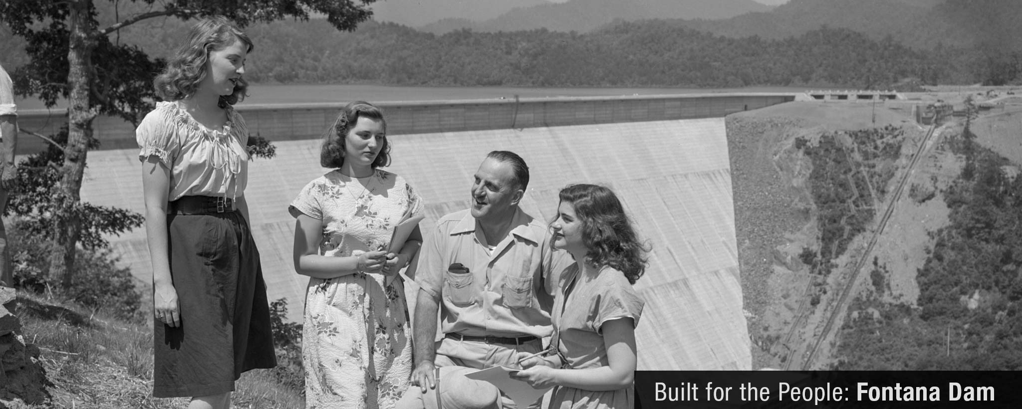 people near Fontana dam