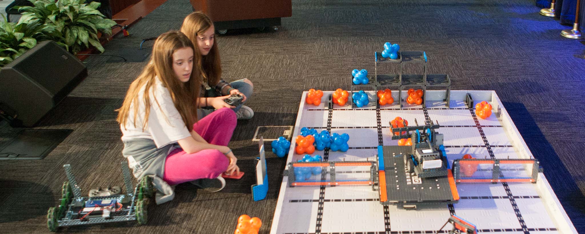 Lego STEM Robot and Students Lego STEM Robot and Students