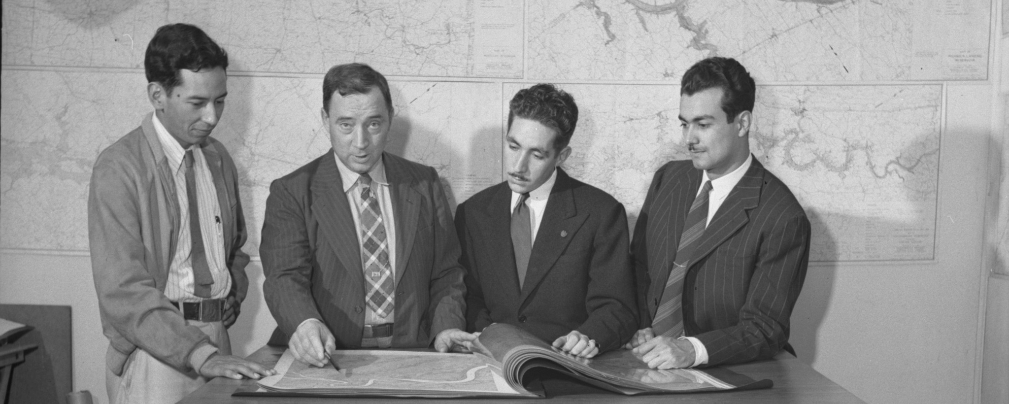 Mexican engineers visiting TVA in 1942