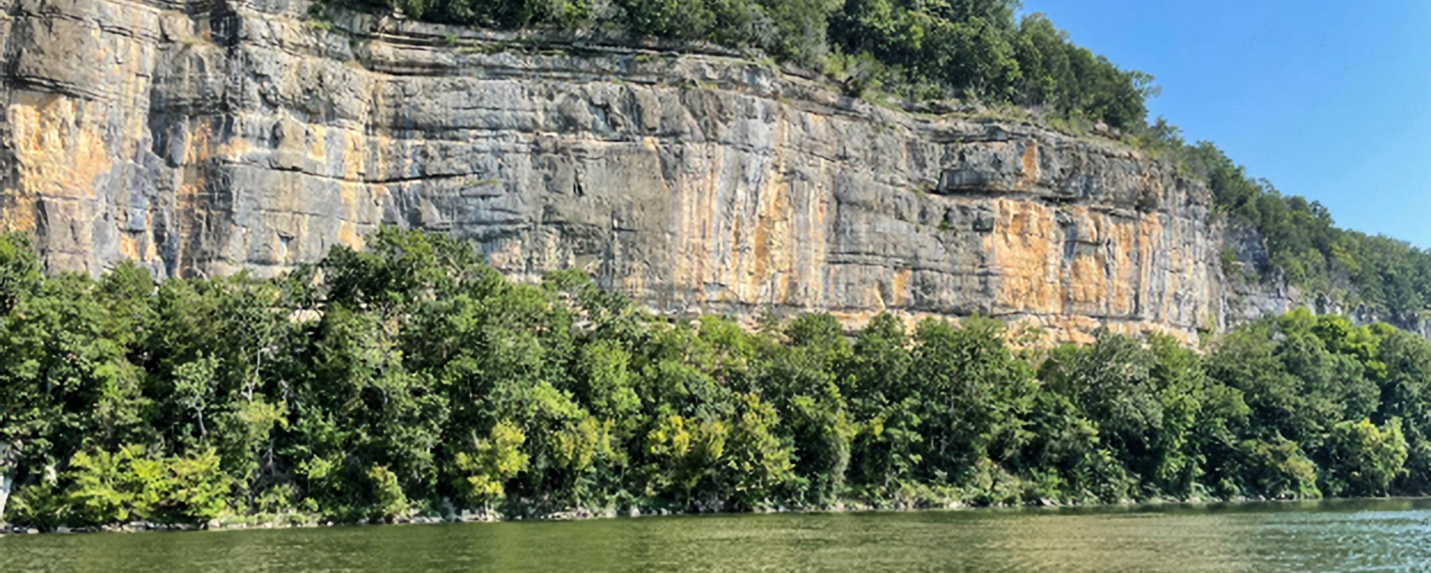 As visitors approach the Painted Bluff site, they have a beautiful view from the water