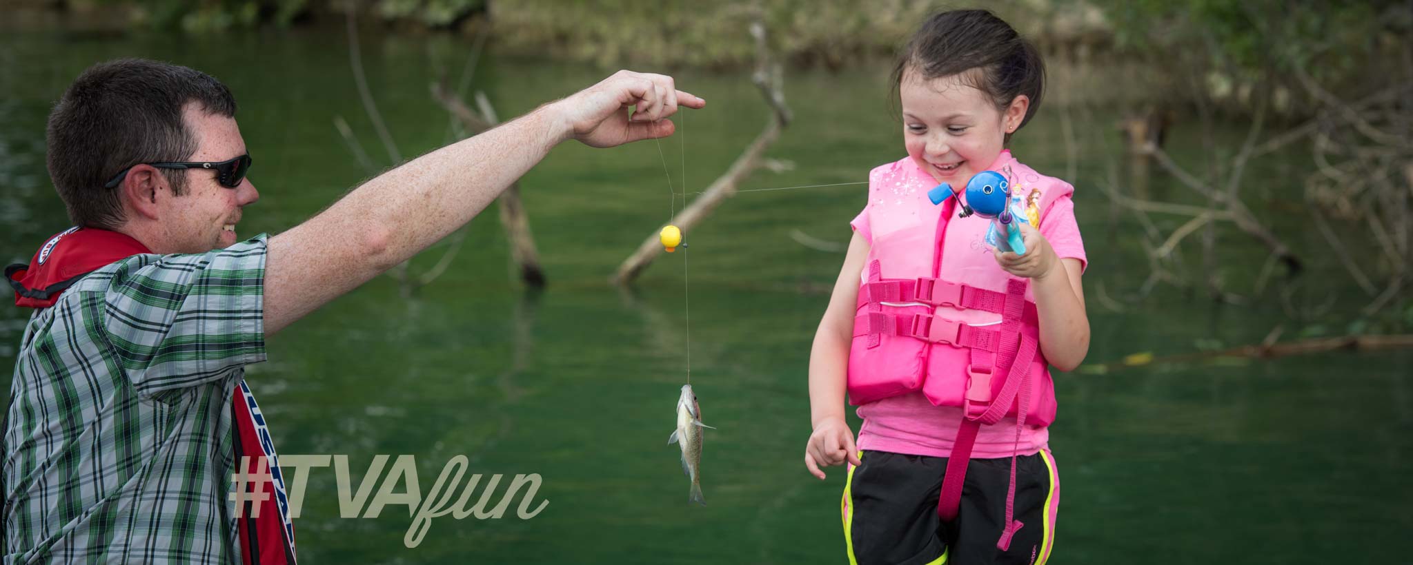 Father and Daughter Fishing
