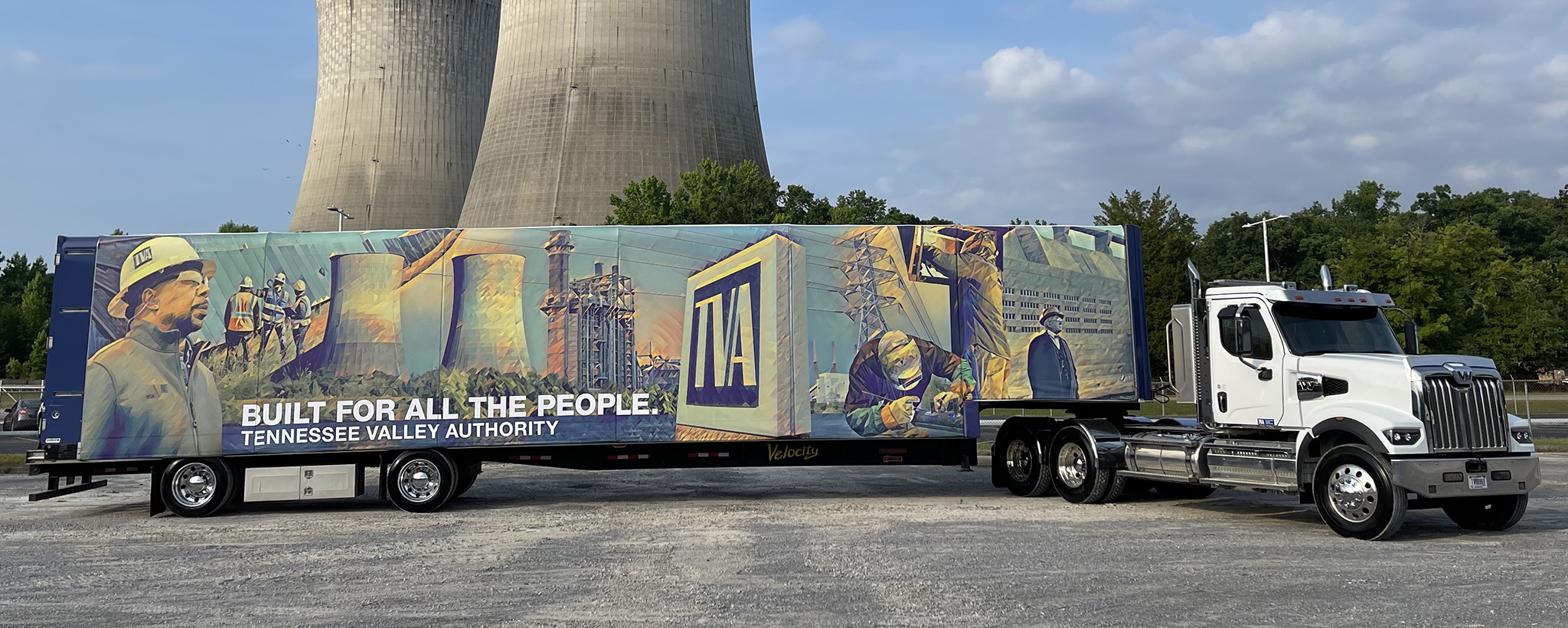 Mural on side of trailer. Mural on side of trailer.