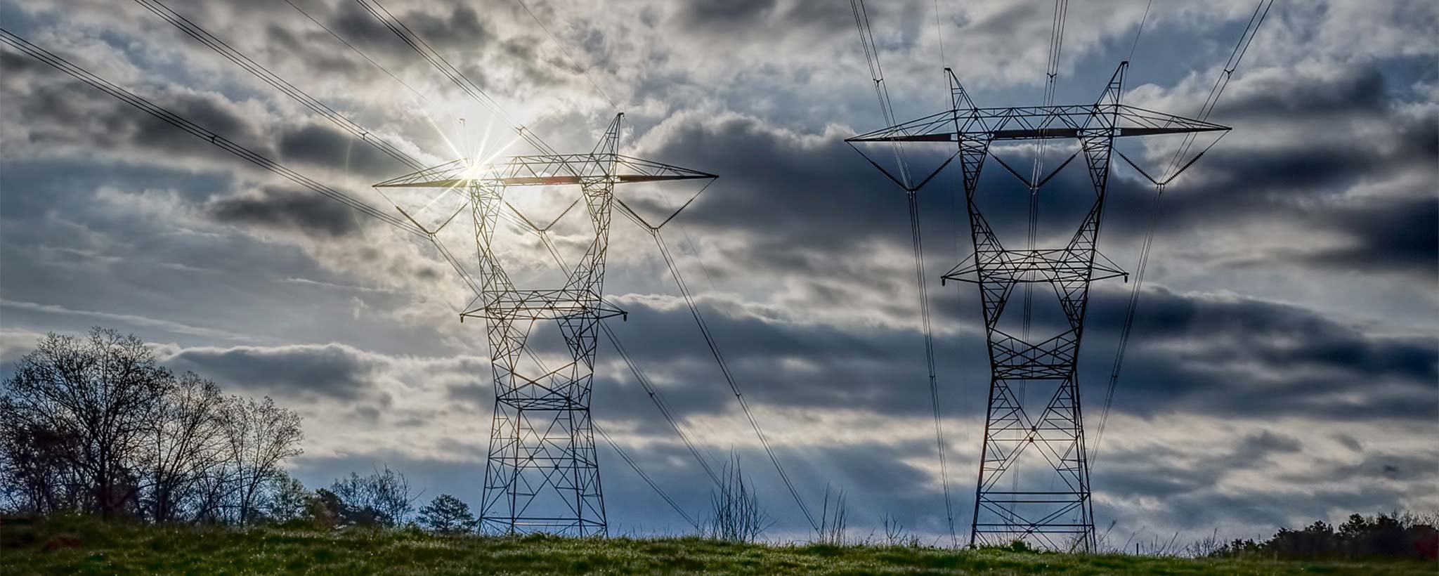 Transmission Towers in a Field