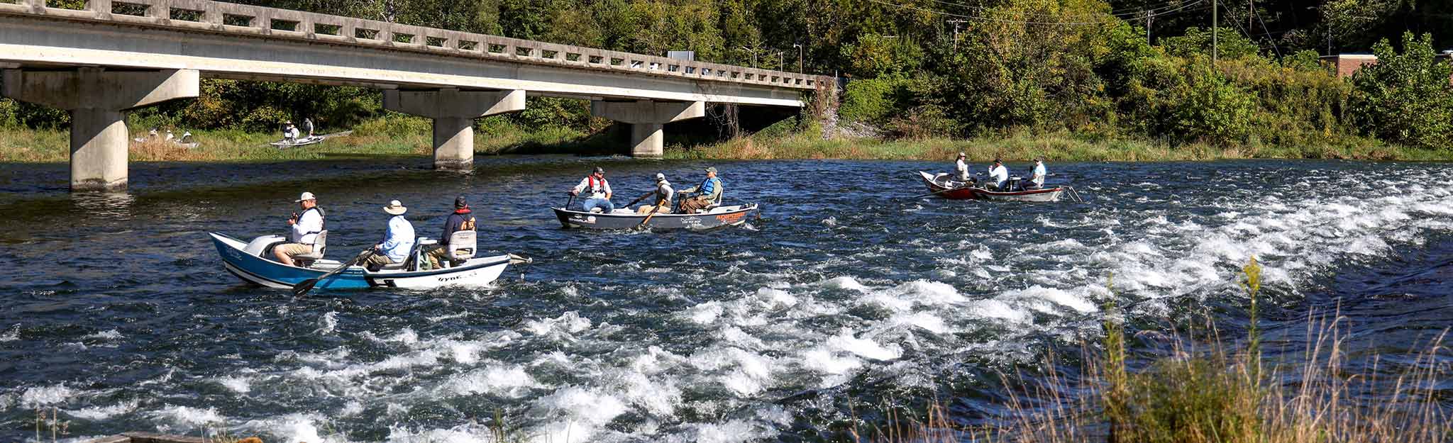 Anglers in boats