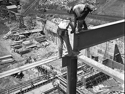 Construction of Douglas Dam in 1942