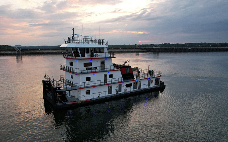 TVA's tugboat the Freedom
