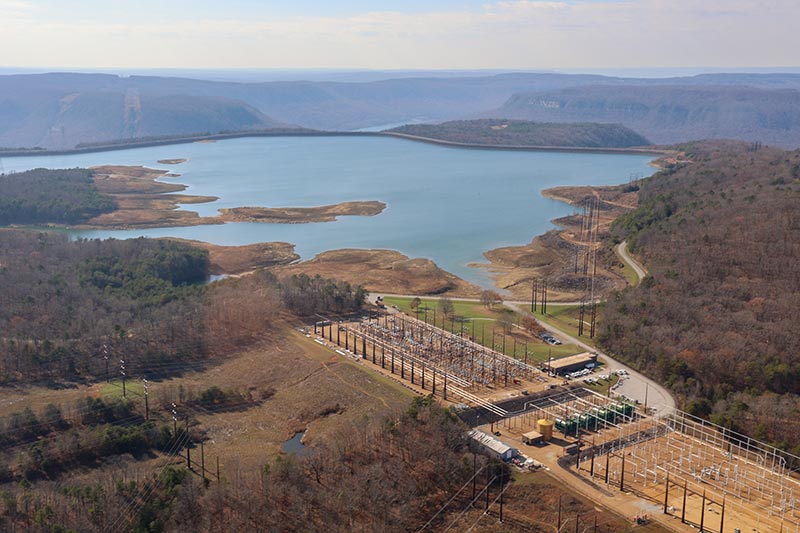 Aerial view at Racoon Mountain.
