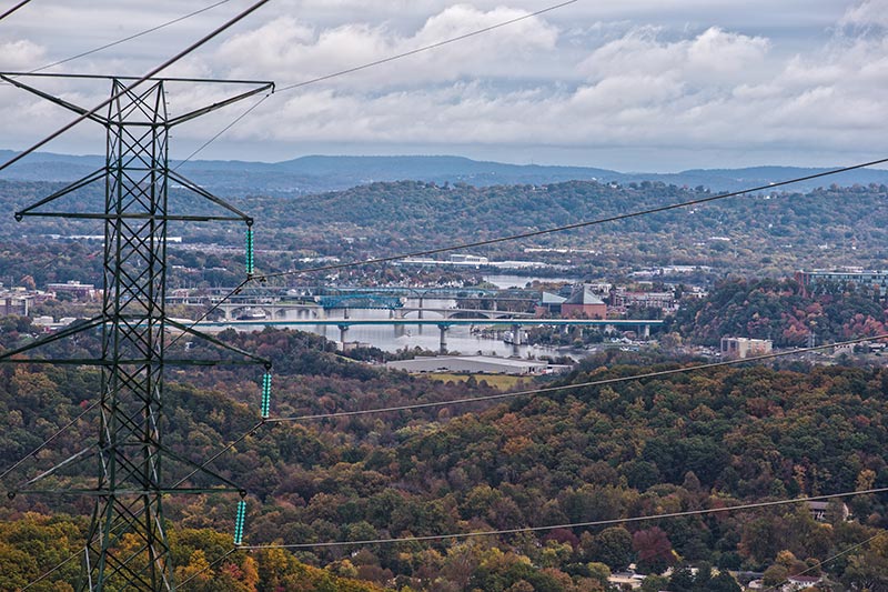 Transmission lines in Chattanooga.