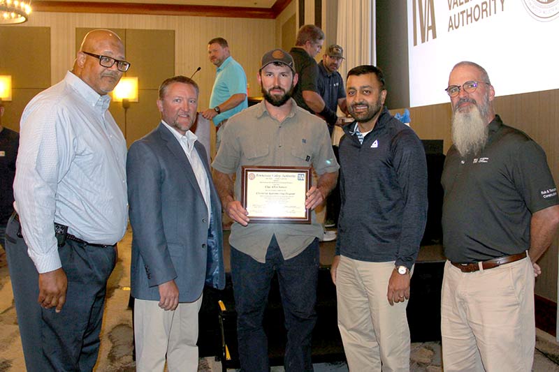 Clay Varner at the TVA Electrician Apprenticeship graduation ceremoney
