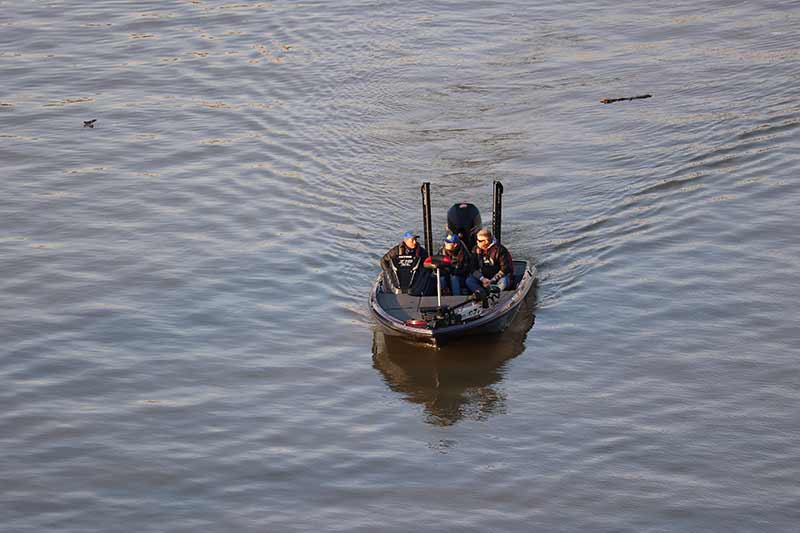 Fishing boat on the Tennessee River near Knoxville