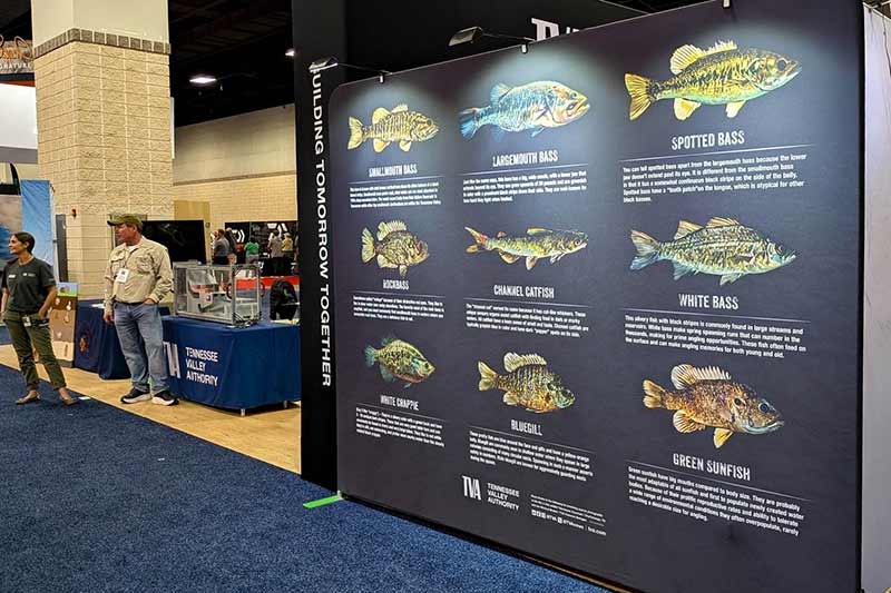 TVA's booth at the 2026 Bassmaster Classic Expo held in Knoxville, Tennessee