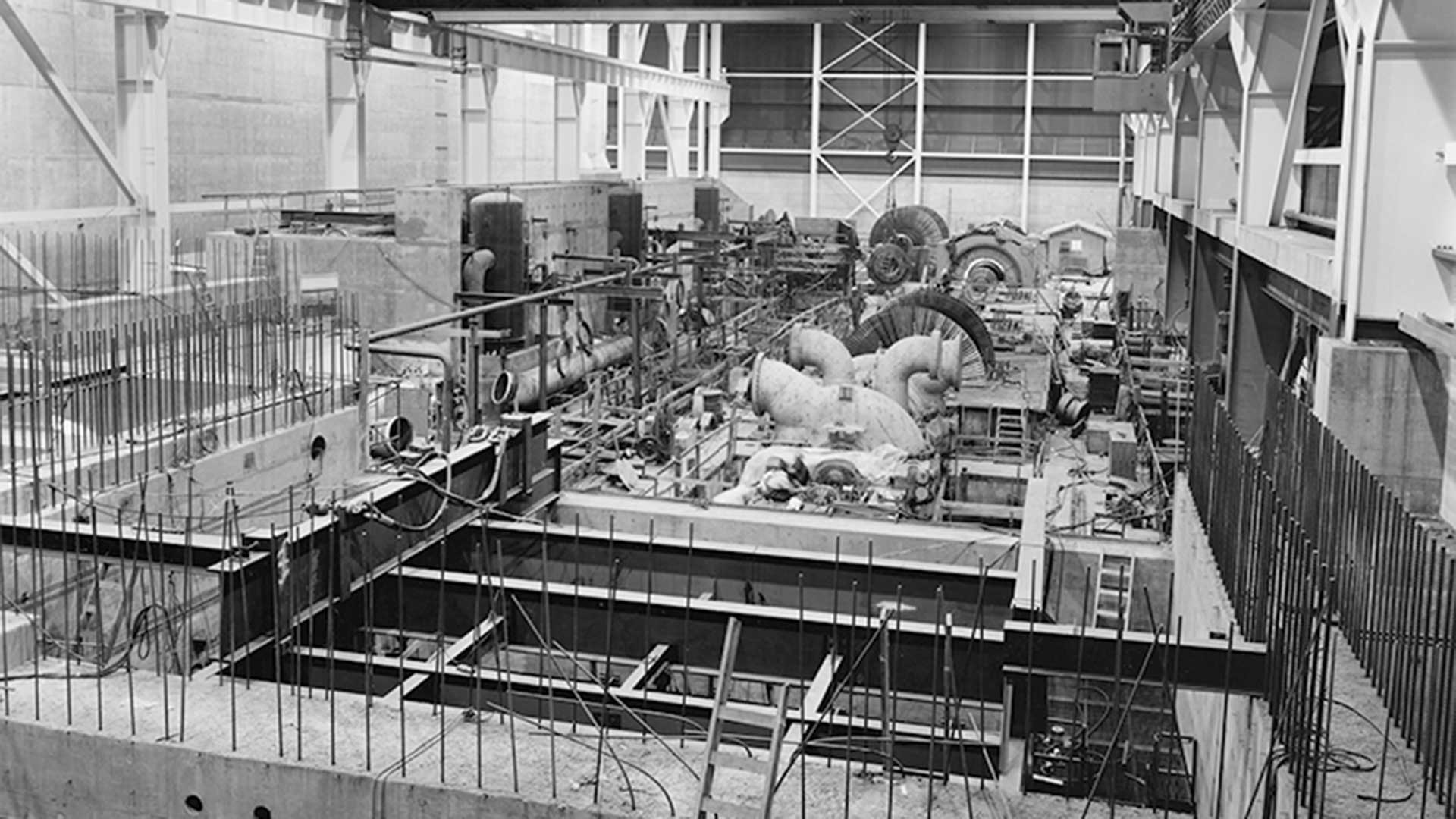 Browns Ferry nuclear Plant during construction in the 1970s