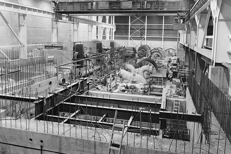 Browns Ferry nuclear Plant during construction in the 1970s