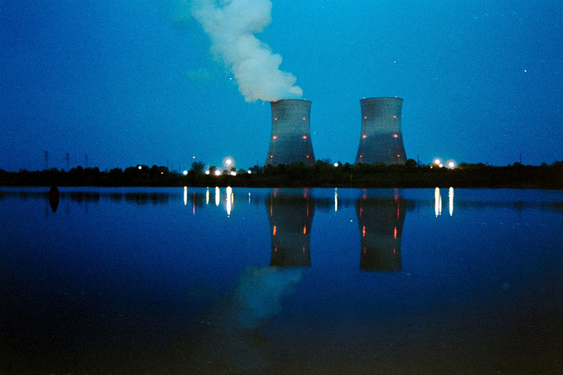 Looking across the Tennessee River at Watts Bar Nuclear Plant