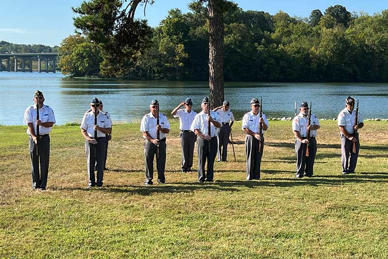 The Roane County Military Memorial Honor Guard offered a 21-gun salute.