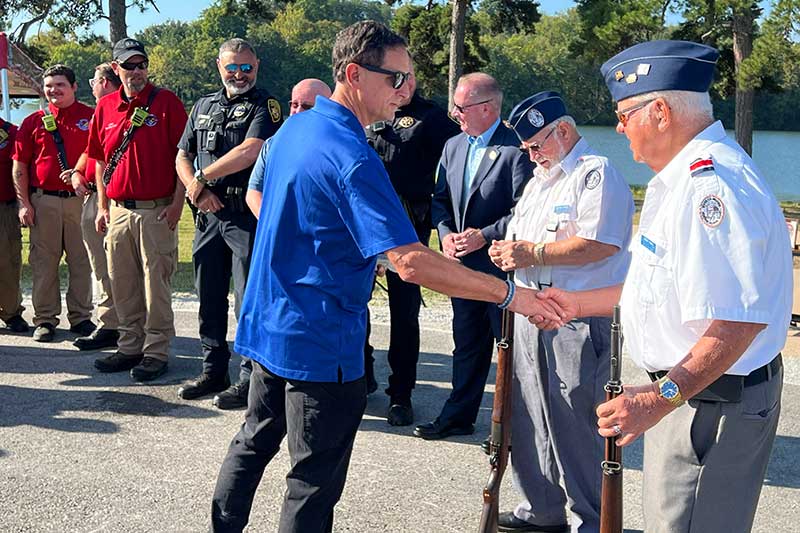 First responders and members of the Roane County Military Memorial Honor Guard are thanked for taking part in the event.