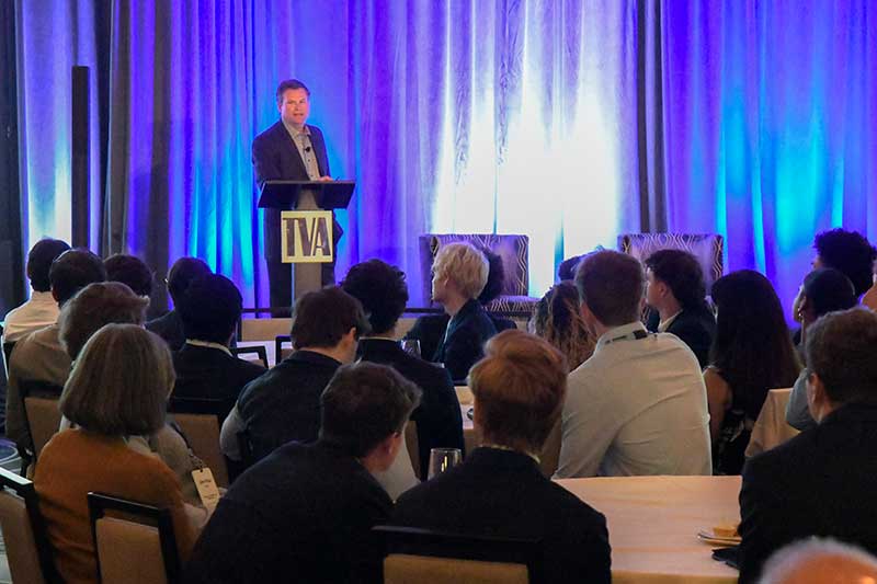 A speaker during the conference