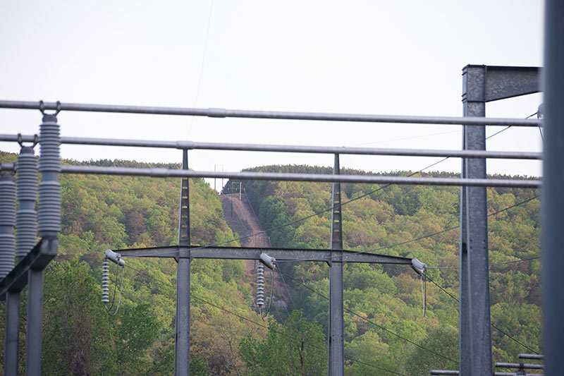 A view of the hill TVA’s maintenance lineworkers were headed toward for the next leg of their project.