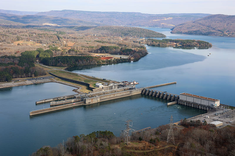 Nickajack Dam in southeast Tennessee, near Chattanooga.