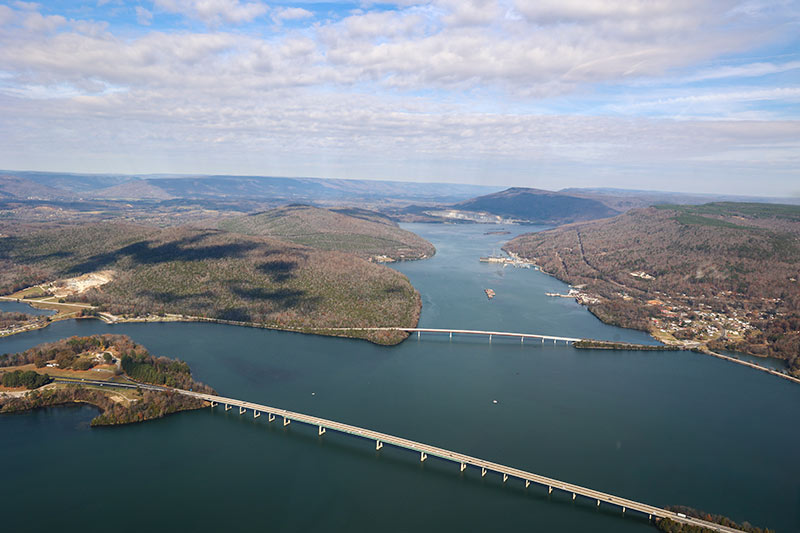 Nickajack Reservoir in southeast Tennessee
