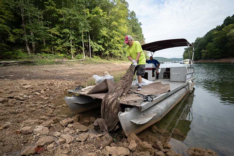 Cleanup efforts at Norris Lake included sites in Union, Campbell and Anderson counties in Tennessee.