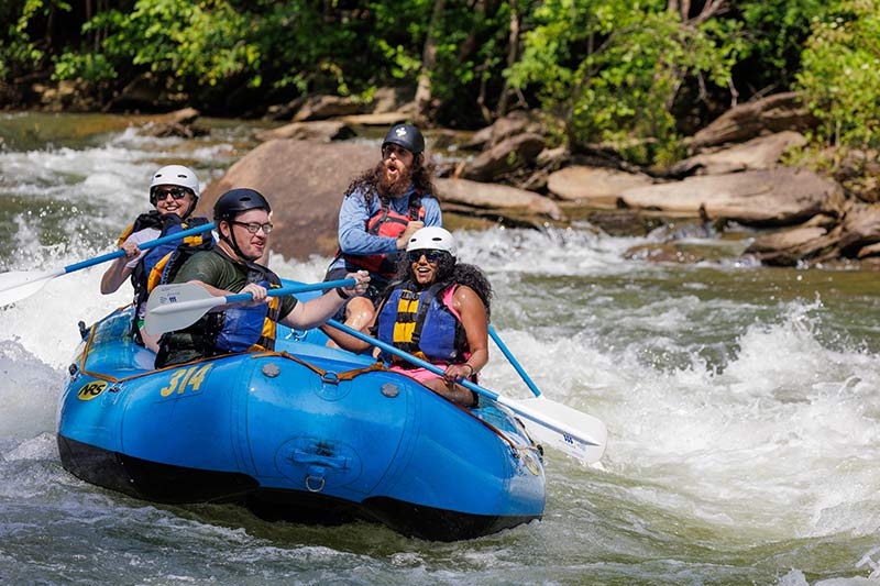 Ocoee River features Class III and IV rapics