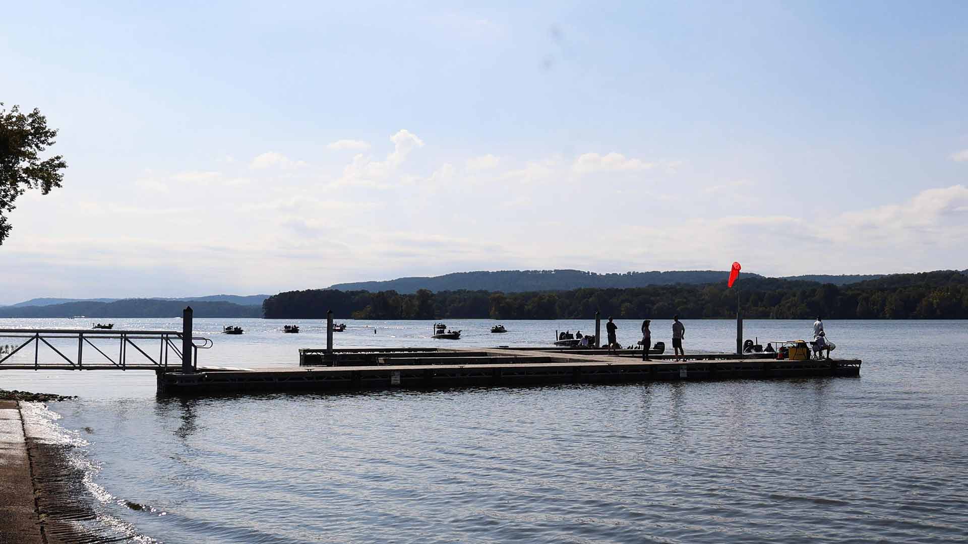 Dock on Guntersville Reservoir in Alabama during Ultimate Angler fishing competition