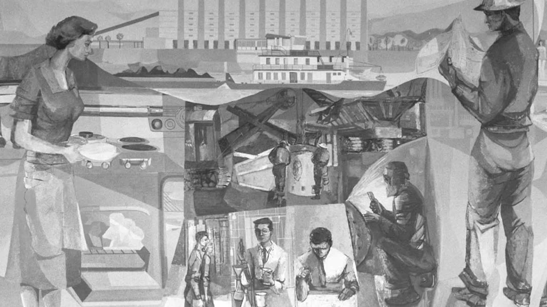 Mural at Fort Patrick Henry Dam in Kingsport, Tennessee