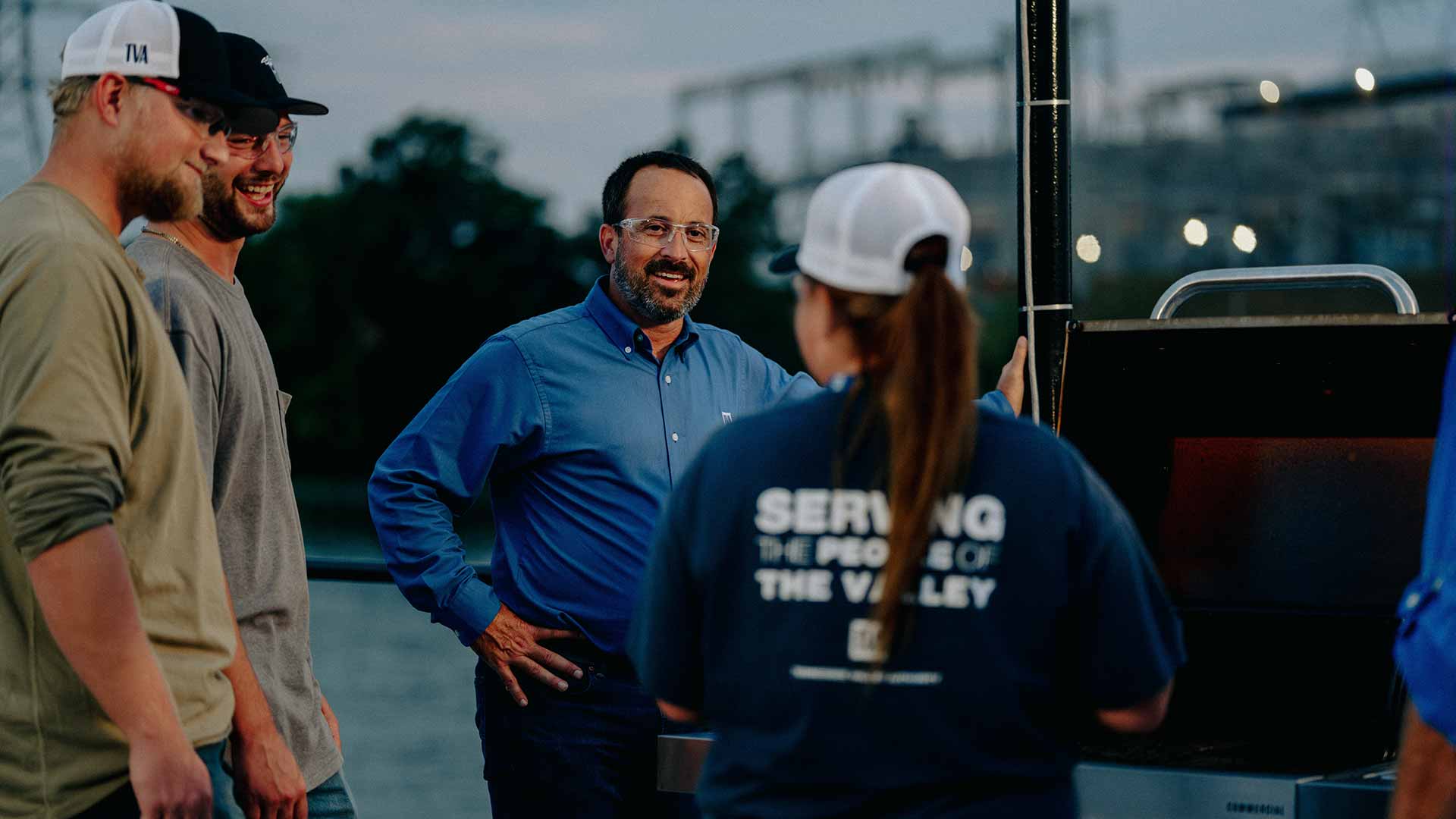 TVA manager and towboat pilot Shane Carman