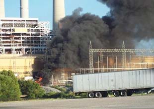 Fire at Cumberland Fossil Plant