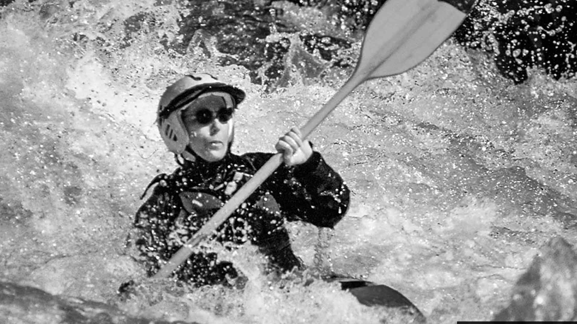 Whitewater kayaker
