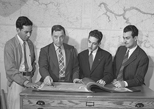 Mexican engineers visiting TVA in 1942 - KX-01874 thumbnail Mexican engineers visiting TVA in 1942