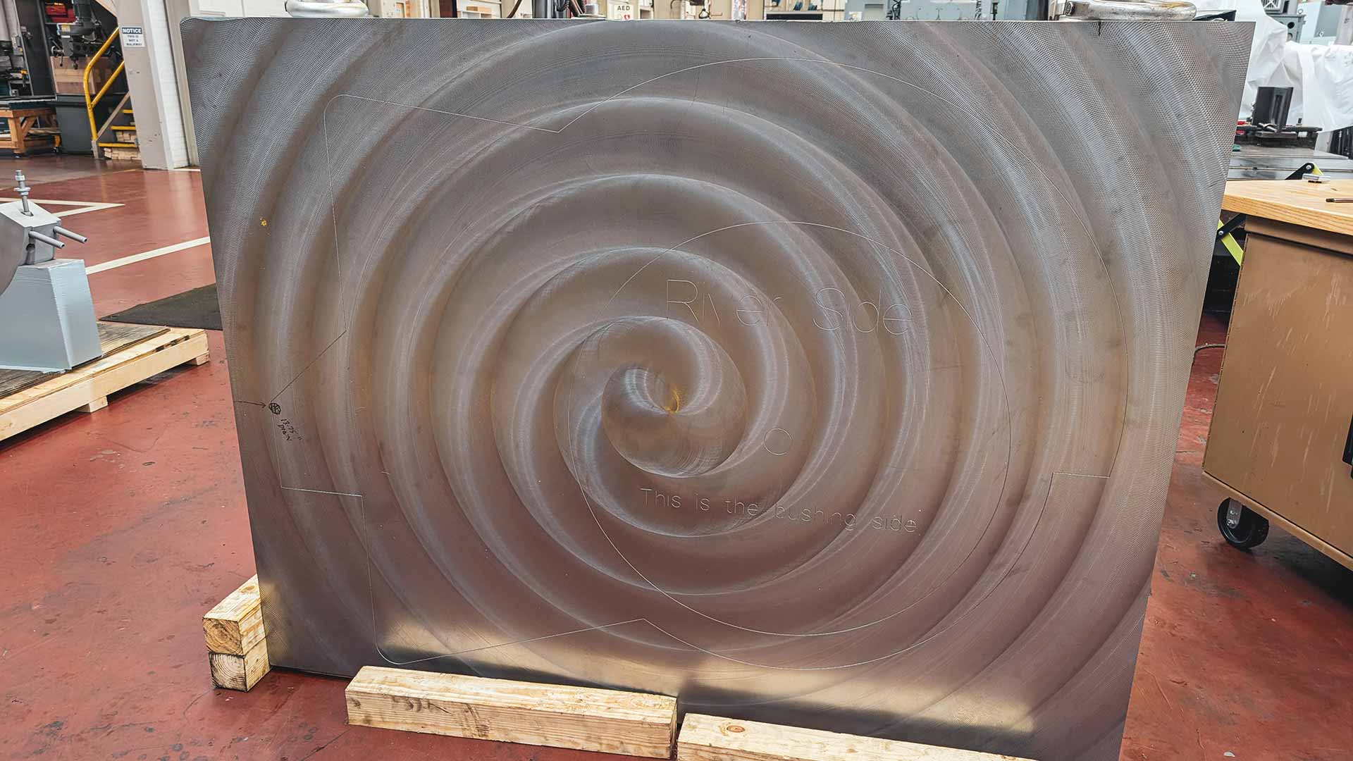 Component for Wilson Lock machined at the TVA Power Service Shops
