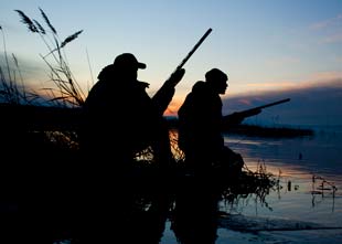 hunters at sunrise